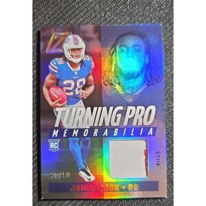 2022 Panini Zenith - Rookie Memorabilia James Cook #TPM-14 Prime 20/50 (MEM, RC)